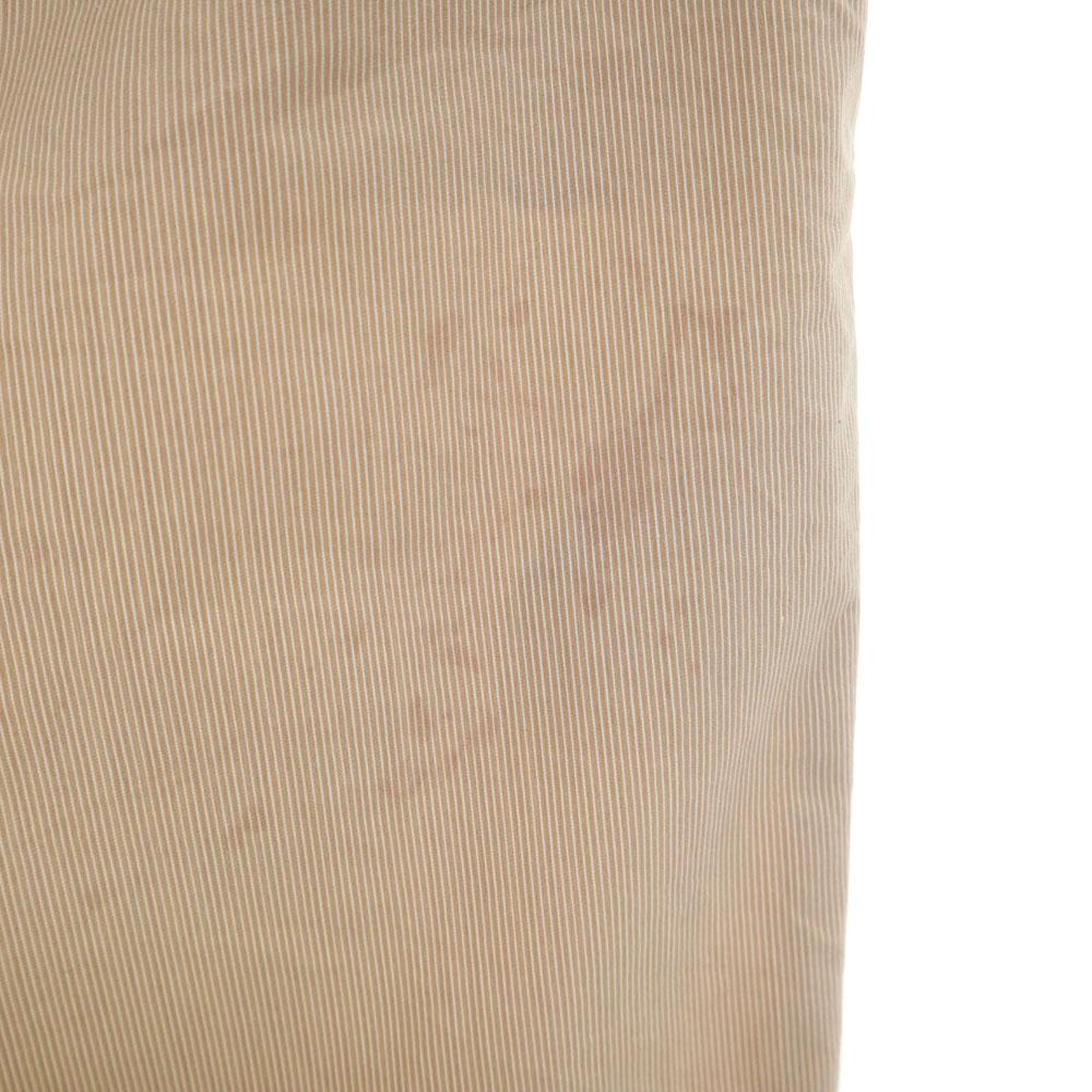 Prada Made In Italy Striped Pattern Cropped Pants 42S Beige Women Used