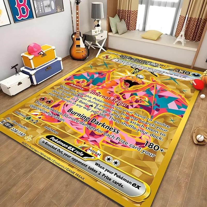 Disney Japanese Anime Pattern Rug Pokemon Card for Bedroom Living Room Anime Carpets for Girl Room Floor Mat Home Decor