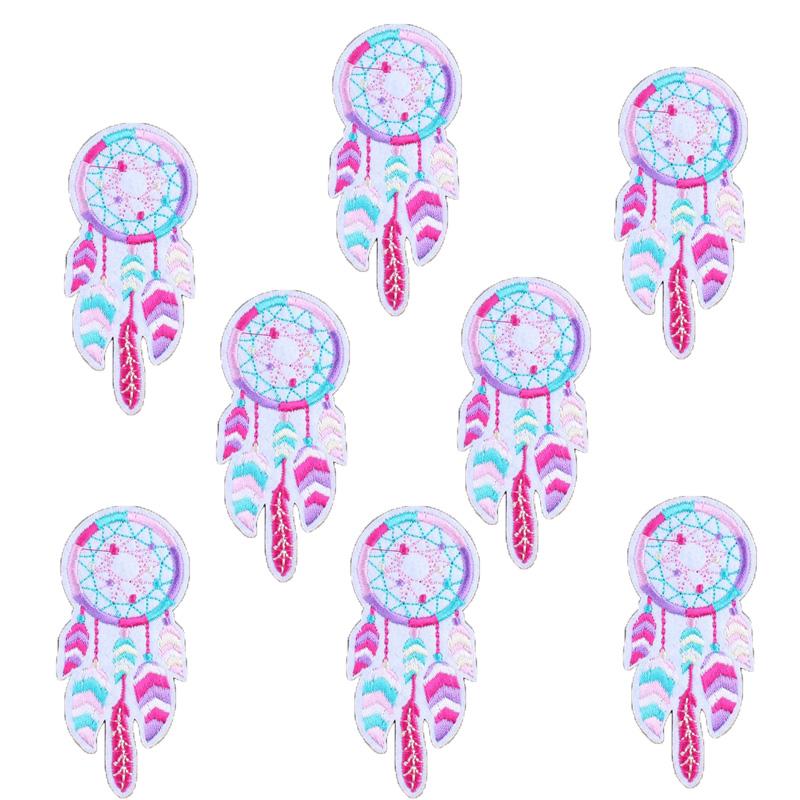 10PCS Wholesale Pink Bow Crown Lips Embroidery Patches For Clothing DIY Thermoadhesive Patches On Clothes Iron On Patch Backpack
