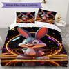 Bugs Bunny Pattern Bedding Uilt Set Uilt Cover Pillowcase Home Decoration Birthday Gift (1 * Duvet Cover + 2 * Pillowcase Without Core)