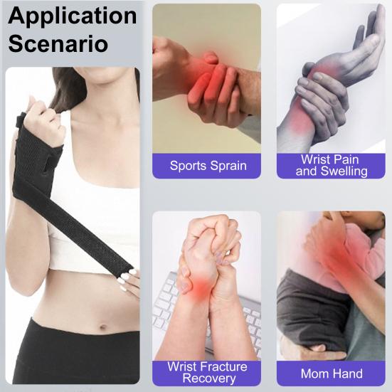 1Pc Thumb Wrist Stabilizer Breathable Compression Adjustable Left Right Hand Thumb Protection Wrist Wrap Recovery Use