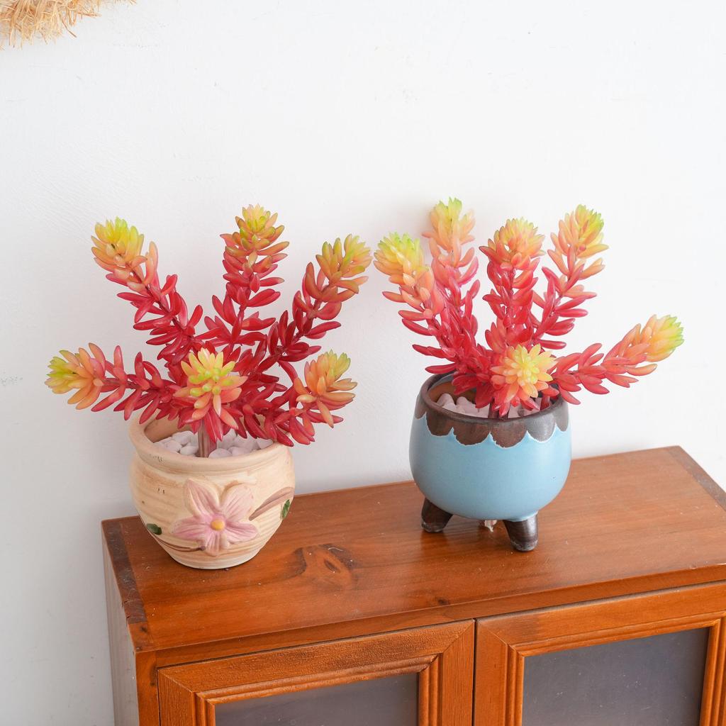 Jade Lotus Succulent Faux Flower for Wedding Decorations & Handicrafts (INS)