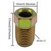 10Pcs M10x1.0 Brake Line Fittings Set For 3/16" Tube Inverted Flares Metric End Union Nuts Male Short Brake Pipe Screw Bolts