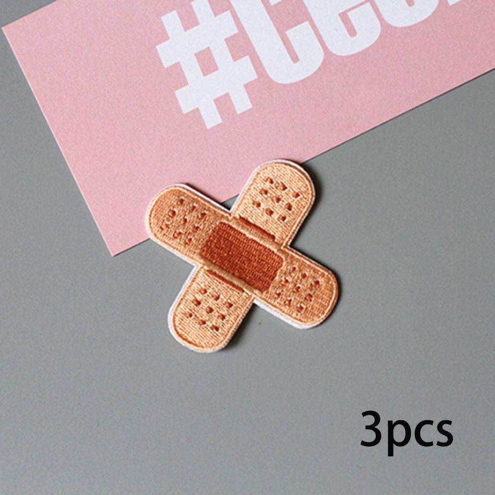 3pcs DIY Craft Embroidered Bandage Decal Iron-on Fabric Band Patch Apparel Applique Badge Sticker