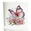 New Painted Pink Beautiful Flower Butterfly Sticker Bathroom Toilet Waterproof Toilet Lid Toilet Sticker