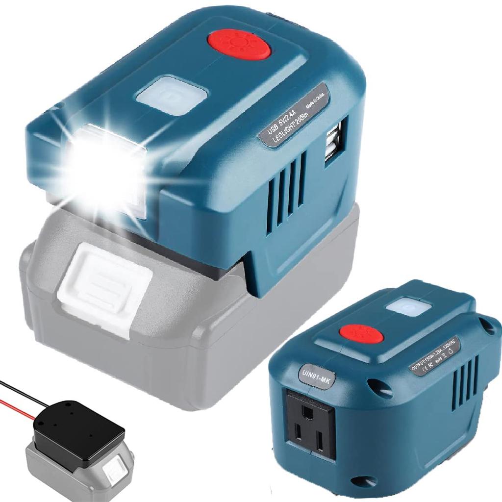 EID 150W Makita Inverter Makita 18V Conversion Adapter 150W Voltage Protection Energy Saving Makita Inverter 18V Compatible LED Included for Car