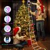 Multicolor RGB Santa Climbing Ladder String Lights for Outdoor Christmas Decoration