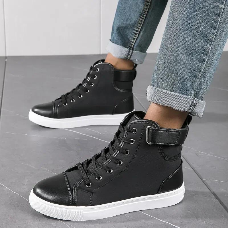 Large Size Men's Boots New Men Casual Shoes Breathable Vulcanized Shoes for Men Hot Selling High Top Male Casual Shoes Botines