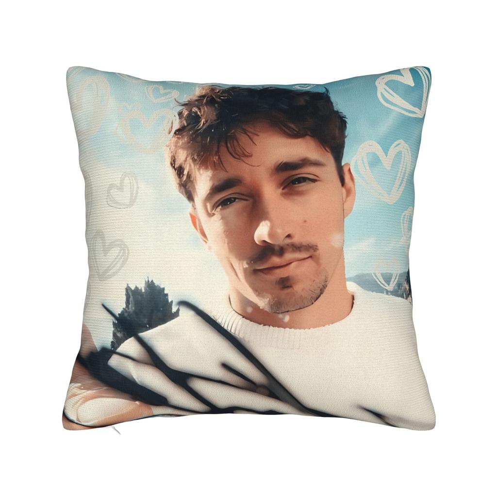 Charles Leclerc Pillow Cover  Soft Cushion Cover Retro Trendy Pillow Case For Sofa Couch Bed Living Room
