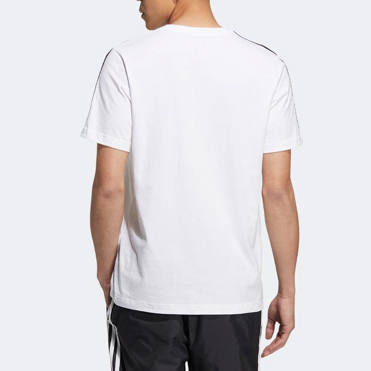 Adidas Neo Logo Triple Stripe Sport Tee V1 Unisex Tops White HN8778