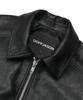 Doffjason Oversized Phantom Leather Jacket Black