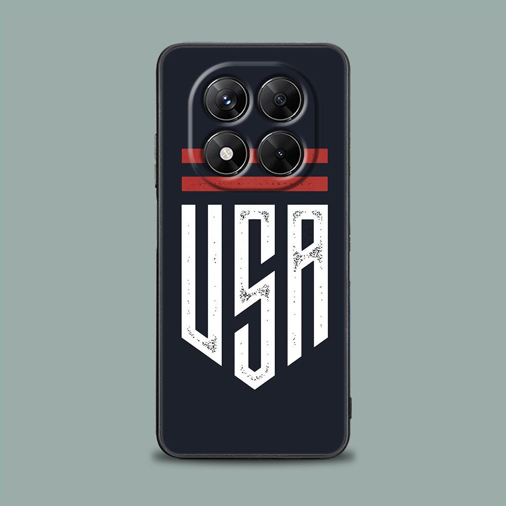 Phone Case for Xiaomi Redmi 15C 14C 12C 13C Redmi Note 15 14 13 12 11 10 Pro Plus 12S Silicone Soft Cover American USA Flag Star