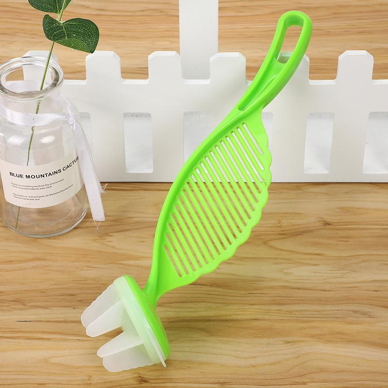 

Kitchen rice washing spoon rice washing device rice sieve household creative rice washing artifact plastic drain basket rice washing sieve зелений