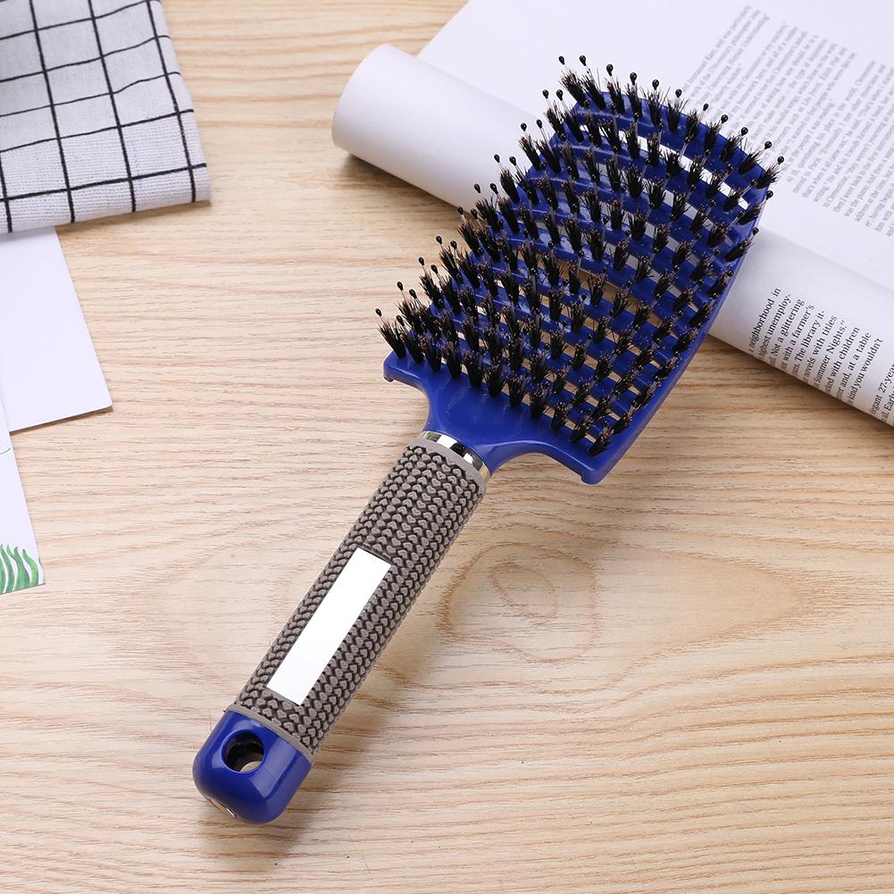 Straight Curly Hair Styling Brush Resin Bristle Portable Hair Brush Gentle Straighten Hairdressing Styling Tools for Hair Care