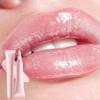Tubo Suave Cabezal de Cepillo de Silicona Espejo Brillo de Labios Aceite para Labios Marrón Nude Brillo de Labios Rellenador Transparente Hidratante Brillo de Labios Belleza Cosméticos Maquillaje