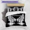 3PC Custom Name Angel Wings Bedding Set Duvet Cover Closure Includes 1 Duvet Cover & 2 Pillowcases for Bedroom