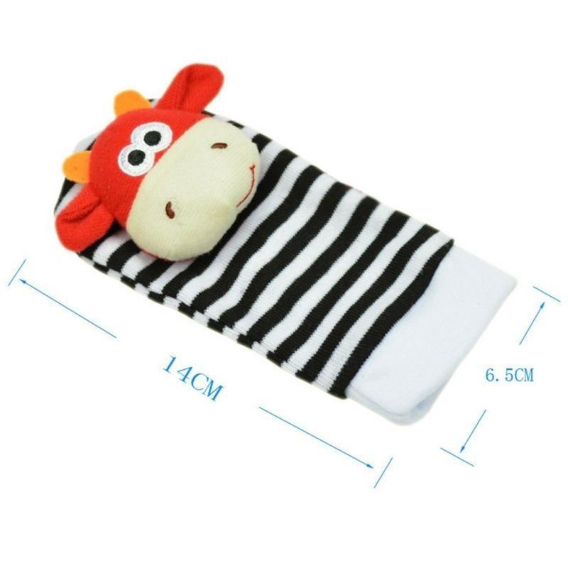 Baby Infant Developmental Wrist Strap Foot Socks Rattle Bug Finders Toy