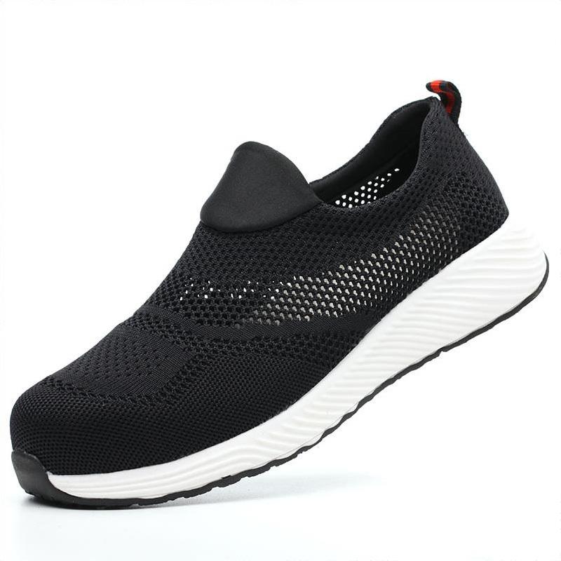 Bordo per Scarpe di Sicurezza Uomo Ultraleggere Tessute a Mosca Traspiranti Leggere da Lavoro da Donna con Punta in Acciaio Anti-schiacciamento e Anti-pe