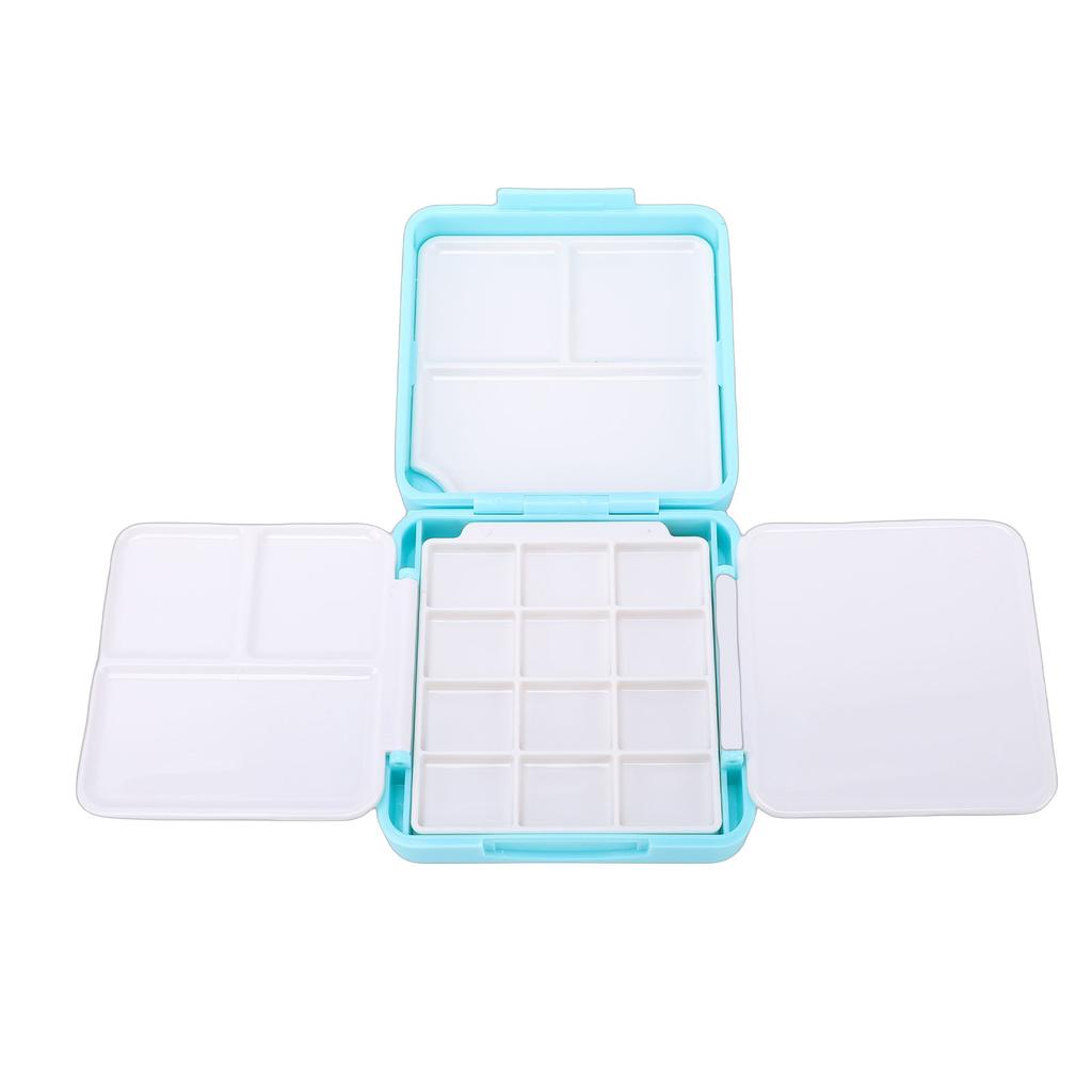 Watercolor Paint Set Travel Portable 24 Well Empty Mixing Tray with   Washing Bucket