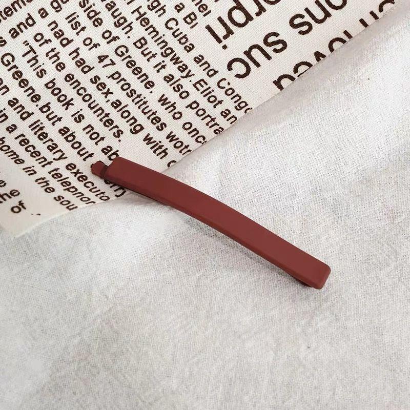 

Простые модные заколки для волос сбоку для женщин и девочек, базовые фиксированные заколки для волос, цветные матовые аксессуары для волос