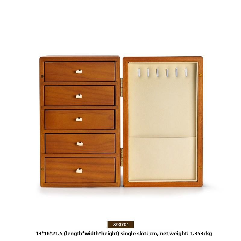 Luxury Solid Wood Jewelry Storage Box Large Capacity Multi-Layer Jewelry Organizer