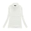 Women Stretch Cotton Turtleneck Long Sleeve Blouse Base Tops