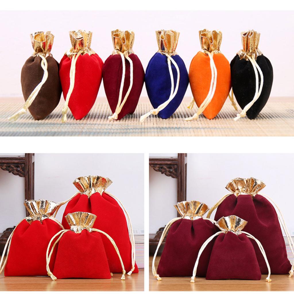 Compact Lightweight Velvety Storage Solution Drawstring Bag for Jewelry Protections and Organization On the Go or At Home