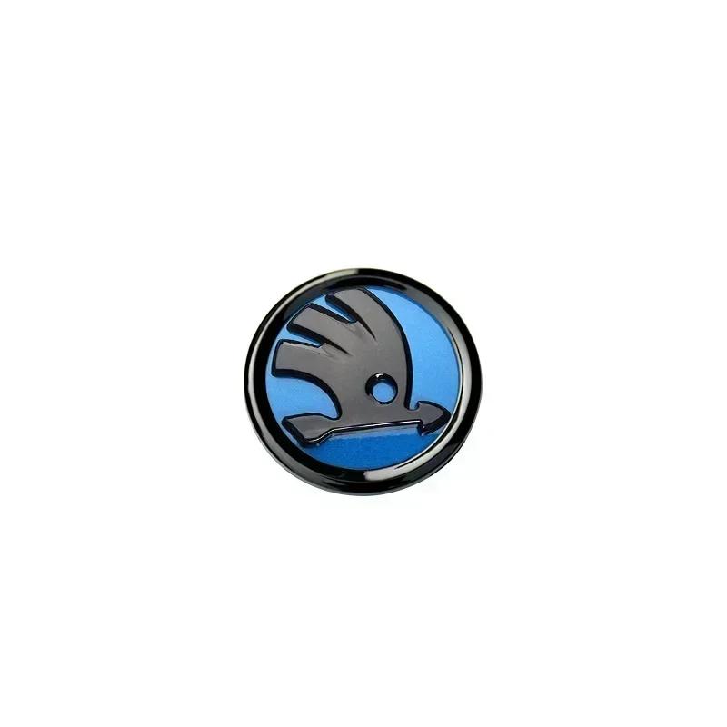 AAAJA1 2026 Hot For SKODA 46MM Car Steering Wheel Logo Emblem Sticker for Skoda Rapid Fabia Octavia Superb Laura VRS Yeti Kodiaq Karoq