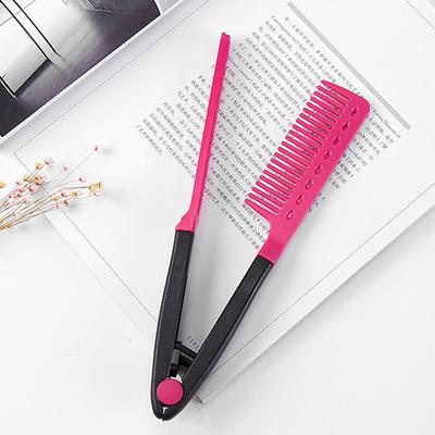 Düzleştirici Tarak Salon Saç Fırçası Taraklar Kuaförlük Şekillendirme Saç Düzleştirici V Şekilli Düz Tarak Düzleştirici