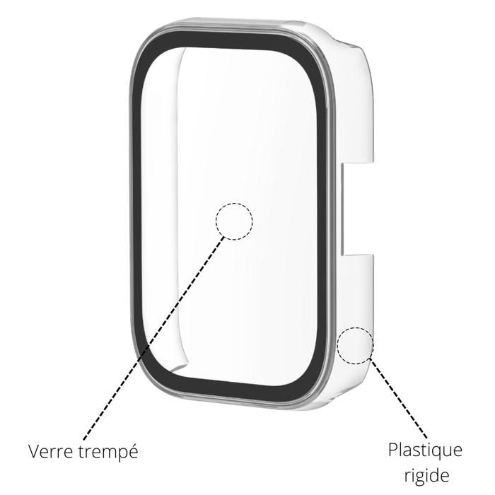 Coque compatible Huawei Band 10/Band 9/Band 8 - Protection rigide montre connectée étui transparent écran verre trempé Phonillico®