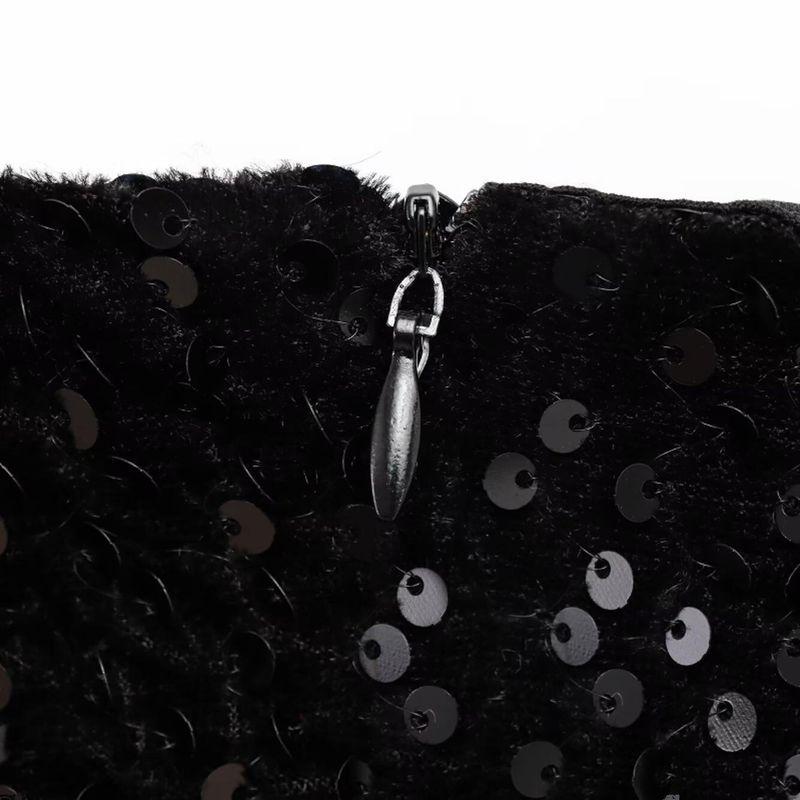 Kaslead New Arrival Women's Clothing Fashion Style Fashion Minimalist Sequin Feather Decoration Dress 4772227