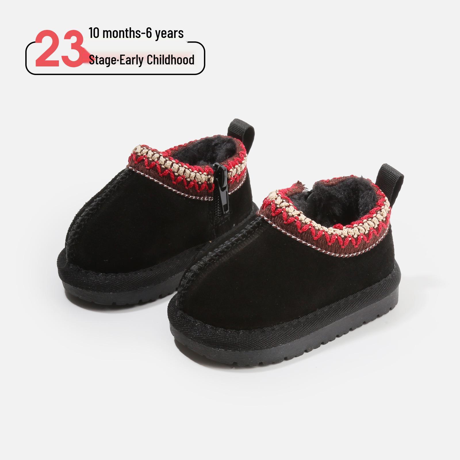 

Thick Warm Winter Fashion Boots for Boys & Girls: Infant Baby Walker Shoes Factory Order 15-19 (120 pairs) чорний