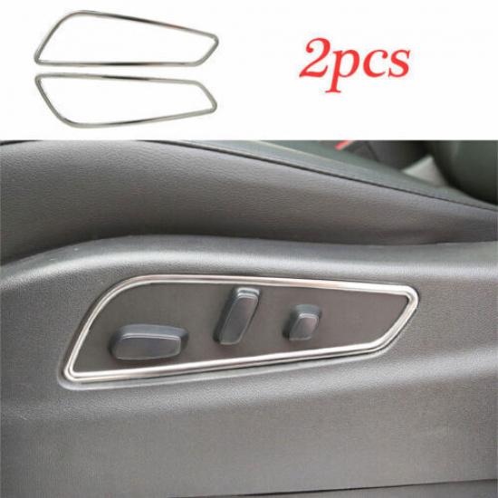 2X Silver Steel car Seat Adjust Handle Button For 2016- Cadillac XT5