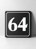 Metal House Number Sign, Black White Contrast, Outdoor Wall Decor for Home Street