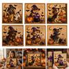 Stress Relieving Hobbies Halloween Faux Pearl Painting Kit, Puppy Art DIY Witch Decorative Craft Supplies Hat Bead Kit for Adults And Teens, Handmade