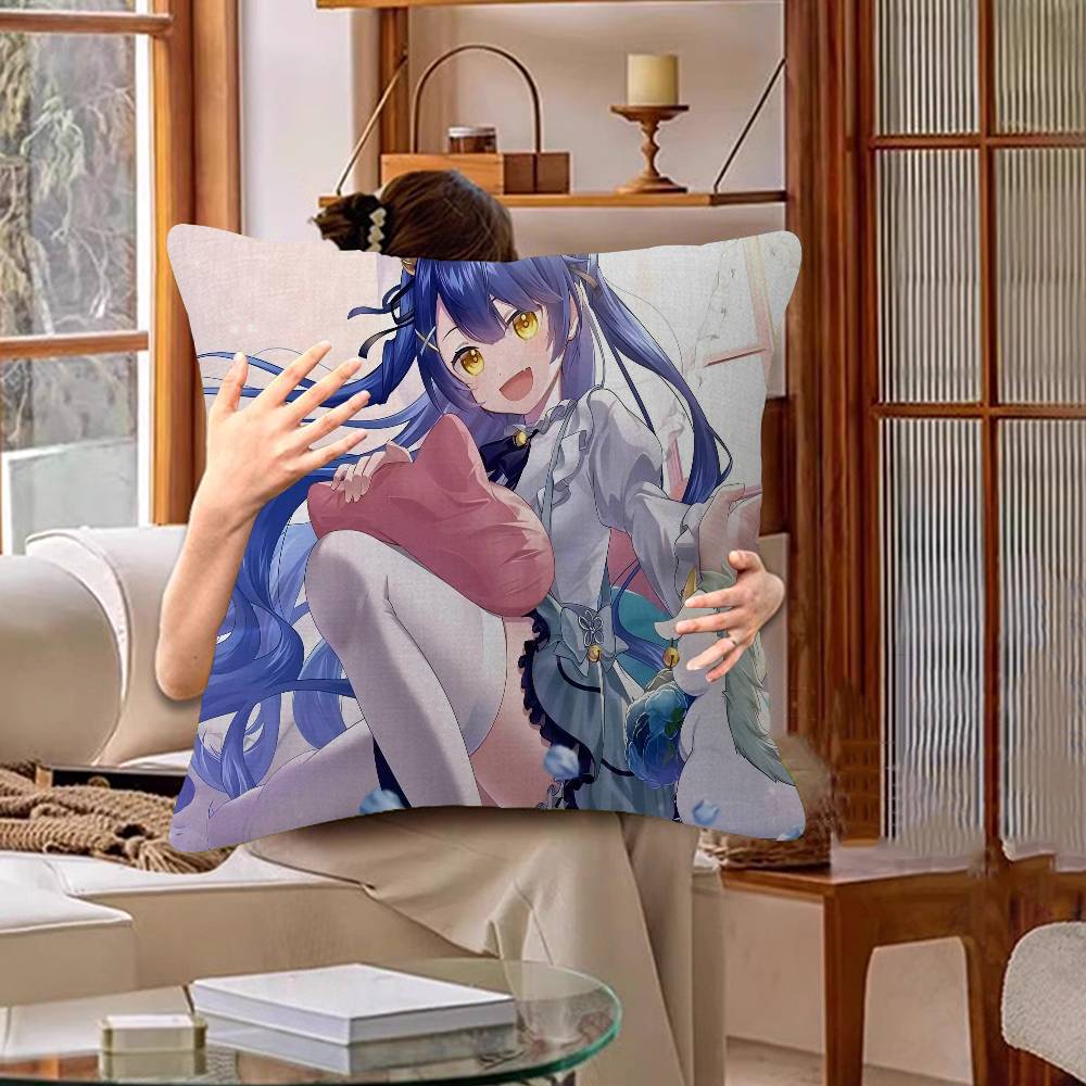 Hololive Amamiya Kokoro Anime Jeu Oreiller Cadeau Décoration Maison Bureau Oreiller Chambre Canapé Voiture Housse de CoussinHousse d'Oreiller