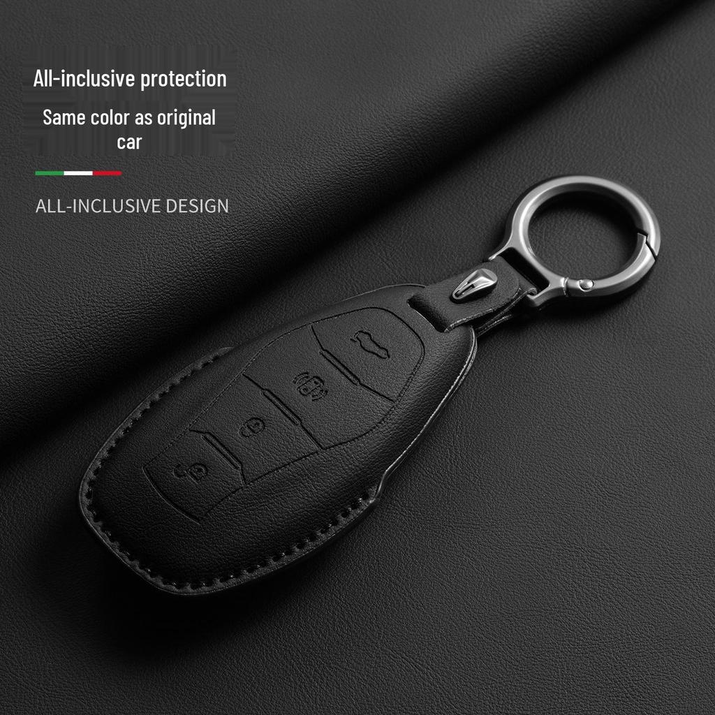 Premium Leather Key Case for Hongqi H5 PHEV - Original Interior Style