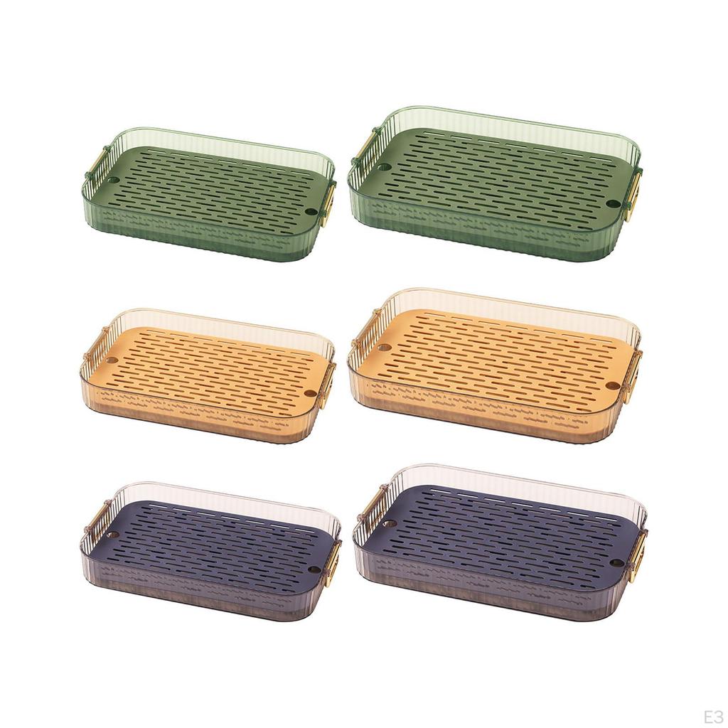 Decorative Serving Tray Drainer Dish Drying Rack Dessert Organizer Snack Candies Plate