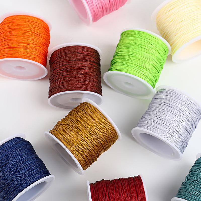 חוט ניילון 0.8 מ"מ חוט סיני קשר סיני חוט מקראמה צמיד שרשרת חוט שזור ל-DIY שרשרת שנדלה גדיל חרוזים יצירה