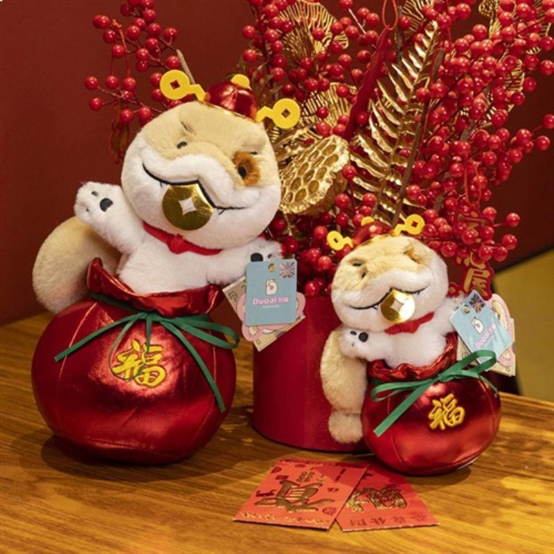 Spot Snake 2025 Chinese New Year Plush Toy Doll Mascot Holiday Gifts Decor