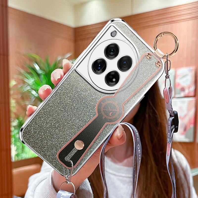 

Подходит для чехла для мобильного телефона one plus 12 с гальваническим блестящим браслетом 1 + Ace3v с косым шнурком oneplus11, защищающим от падения 10 1+10pro