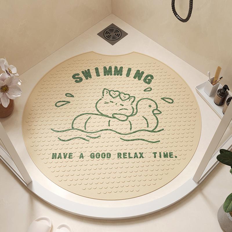 

Круглый коврик для ванной противоскользящий бытовой для душевой комнаты детский для купания под ногами коврик для ванной коврик для пола противоскользящий присоска round notch 55 * 55cm