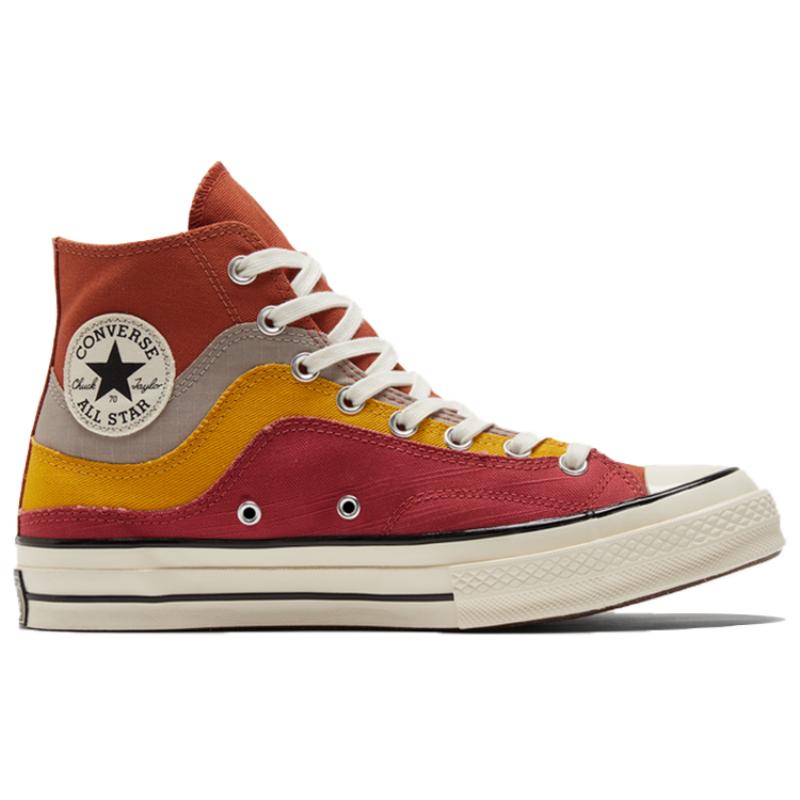 Converse Chuck Taylor All Star 1970s Vintage High Top Espadrilles Unisex Red and Yellow