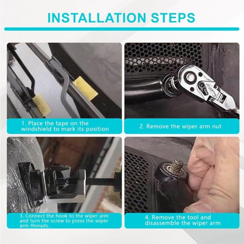 Windscreen Wiper Arm Puller Auto Windshield Wiper Arm Removal Tool Heavy Duty Remover Tool Quick Disassembly