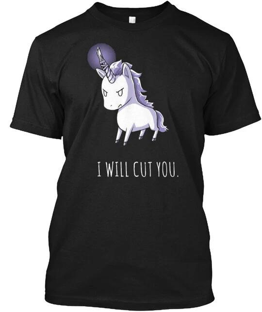 I Will Cut You Angry Unicorn Tee T shirt Made in the USA Size S to 5XL S