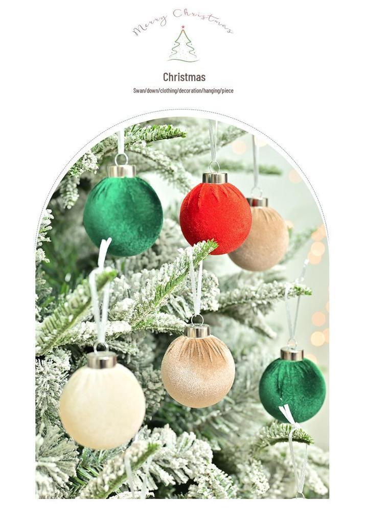 6CM Velvet Christmas Ornament Bag: Plush Ball Decoration for Tree