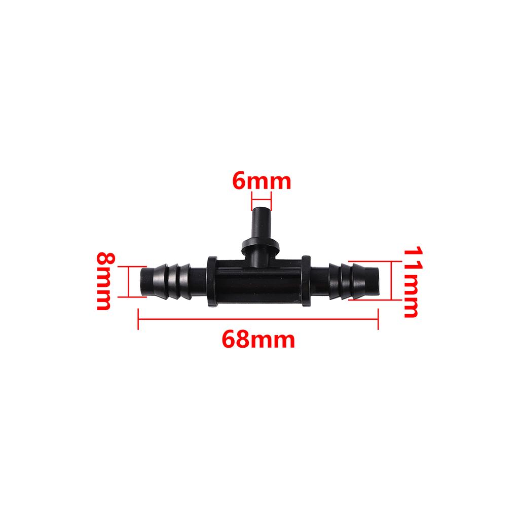 5Pcs 3/8" 1/4" Hose Barb Connector Irrigation Fitting Drip Irrigation Barb Coupling 8/11mm 4/7mm Tubing Joint Water Tank Adapter