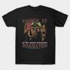 Ανδρικό Μαύρο T-shirt με Εκτύπωση The Rock Nation Of Domination Εκτύπωση με Χαρτί Μεταφοράς Χωρίς Κόψιμο Βαμβακερό T-shirt