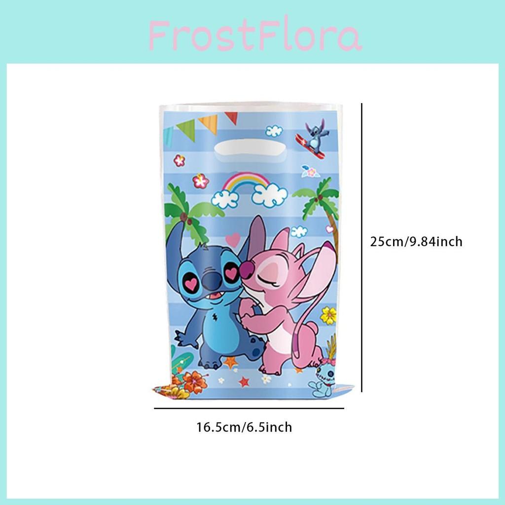Kids Party Stitch Candy Bags With Plastic Material For Birthday Decor Gifts And