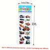12pcs Vehicle Stickers Cars Fire Trucks Traffic Construction Buses Airplane Rocket and More 3D Puffy Stickers for Living roomZSY